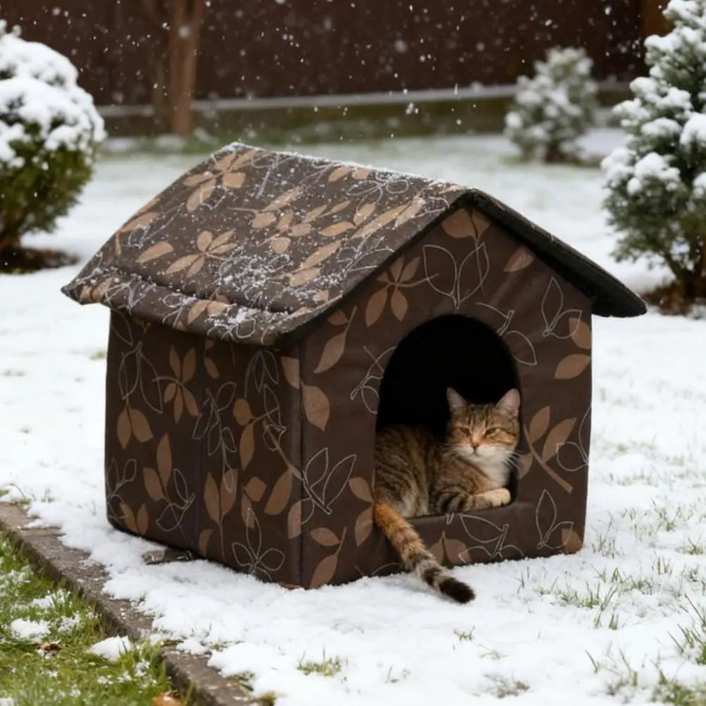 Winter Waterproof Cat House Bed Outdoor Warm Shelter Dog Kennel Foldable Pet Cabin Tent Insulated Supplies DropShipping HIP