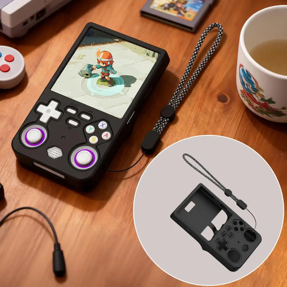 Silicone Protective Case For R36 Ultra Shockproof Soft Protective Shell With Lanyard Drop-proof Protector Game Console Accessory HIP