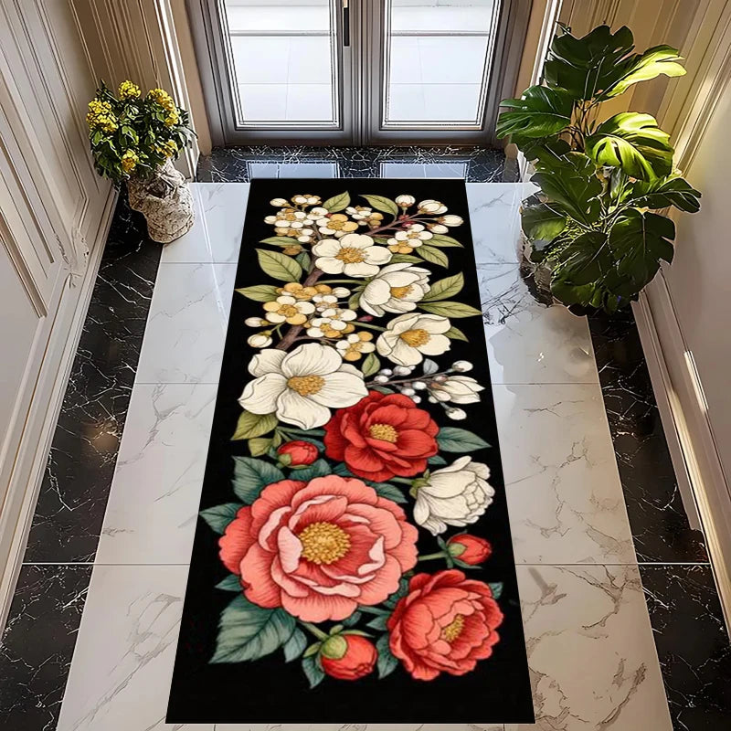 2D Floral Aisle Carpet – Anti-Slip Decorative Floor Mat Rug Decorative Floor Mat HIP 1 50X150-Felt