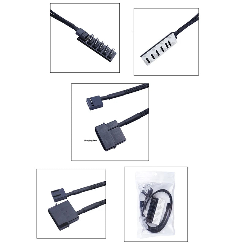 5-in-1 PWM Fan Hub Splitter 4-Pin Independent Power | OULLX PWM Fan Hub Splitter HIP