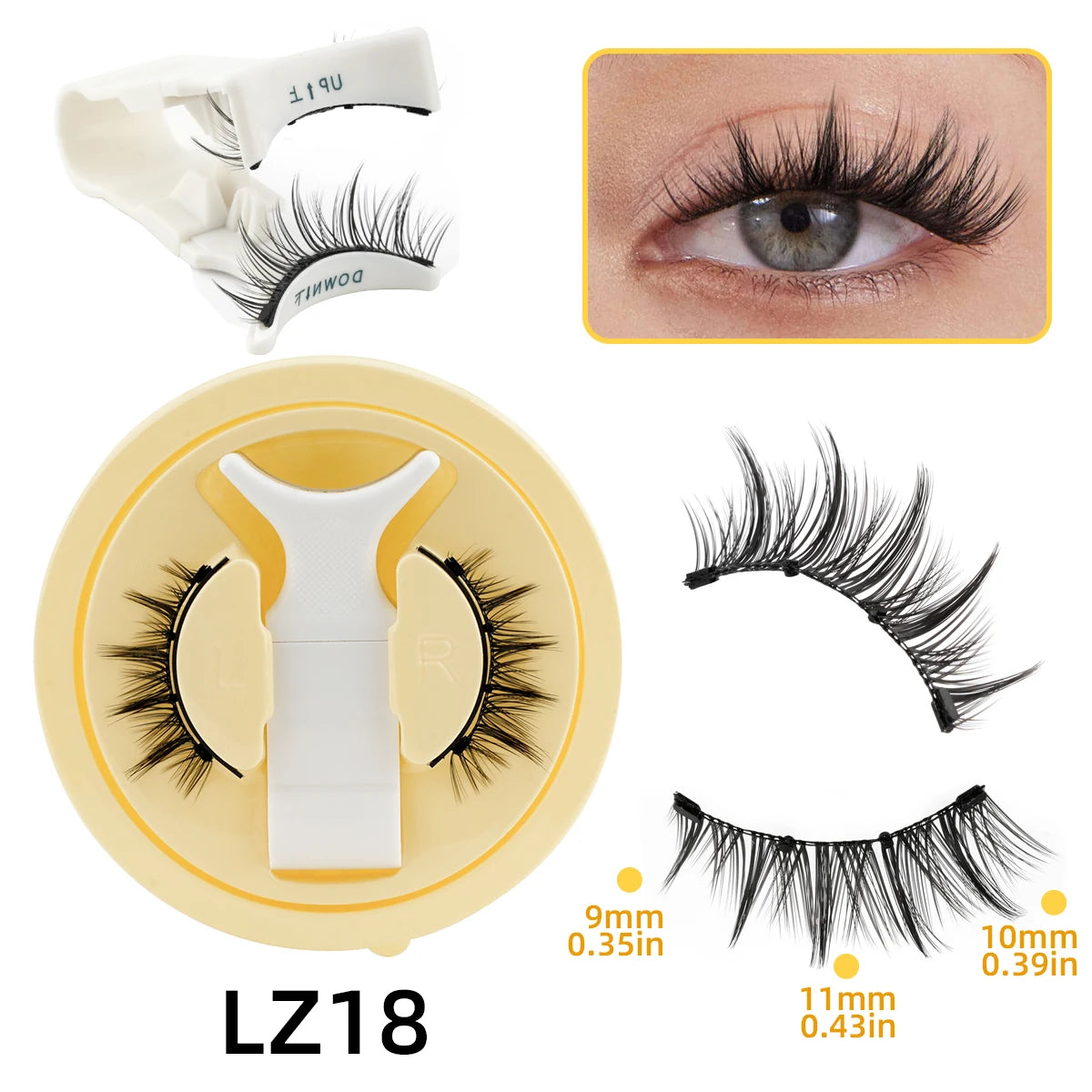 YSDO Magnetic Eyelashes Glue-free False Eyelashes Natural Eyelash Manga Lashes Soft Magnetic False Eyelashes Daily Makeup Tool HIP LZ18