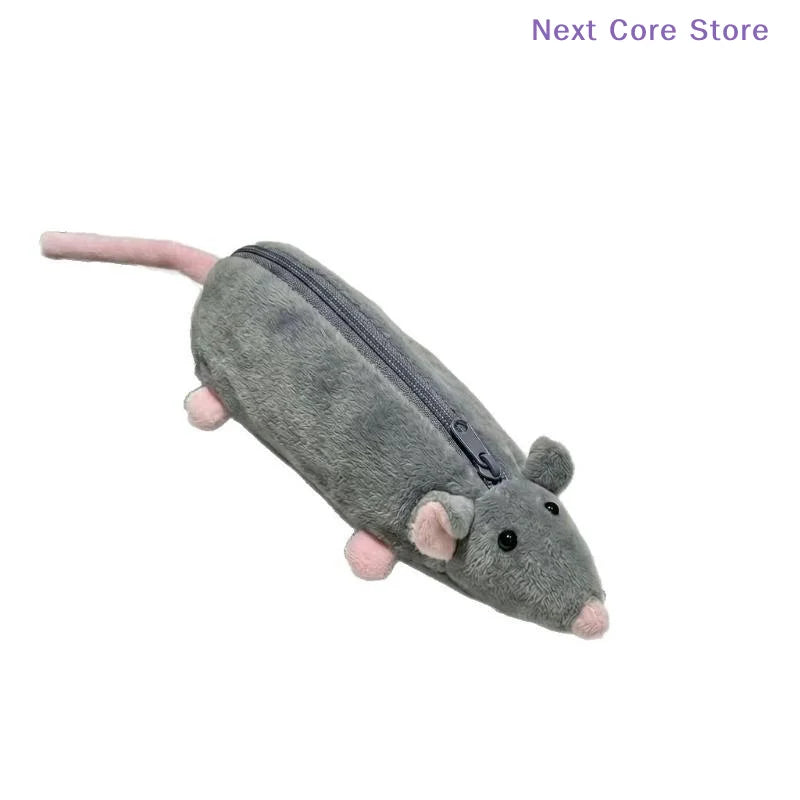 Cute Mouse Plush Pencil Case – Student Stationery Organizer Plush Pencil Case HIP