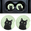 2-Pack Terrazzo Ceramic Car Cup Holder Coasters – Cork Base Car Cup Coaster Set HIP 2pcs Cork ceramics