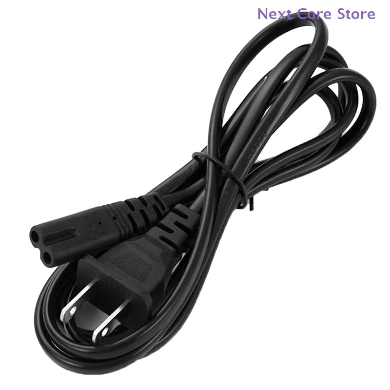 IEC C7 2-Pin Power Cable EU/US Plug – 1.5m Black Cord Power Cable HIP