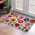 Luxury Floral Anti-Slip Washable Indoor Rug | All Rooms Indoor Floor Rug HIP 1 40x60cm-Felt