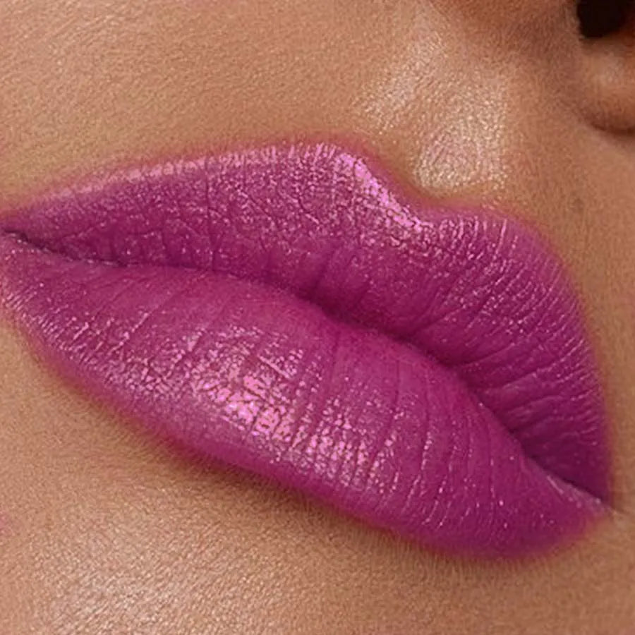 KAFURUX Red Metallic Glitter Lipstick – Shimmer Lip Glaze Glitter Lipstick HIP