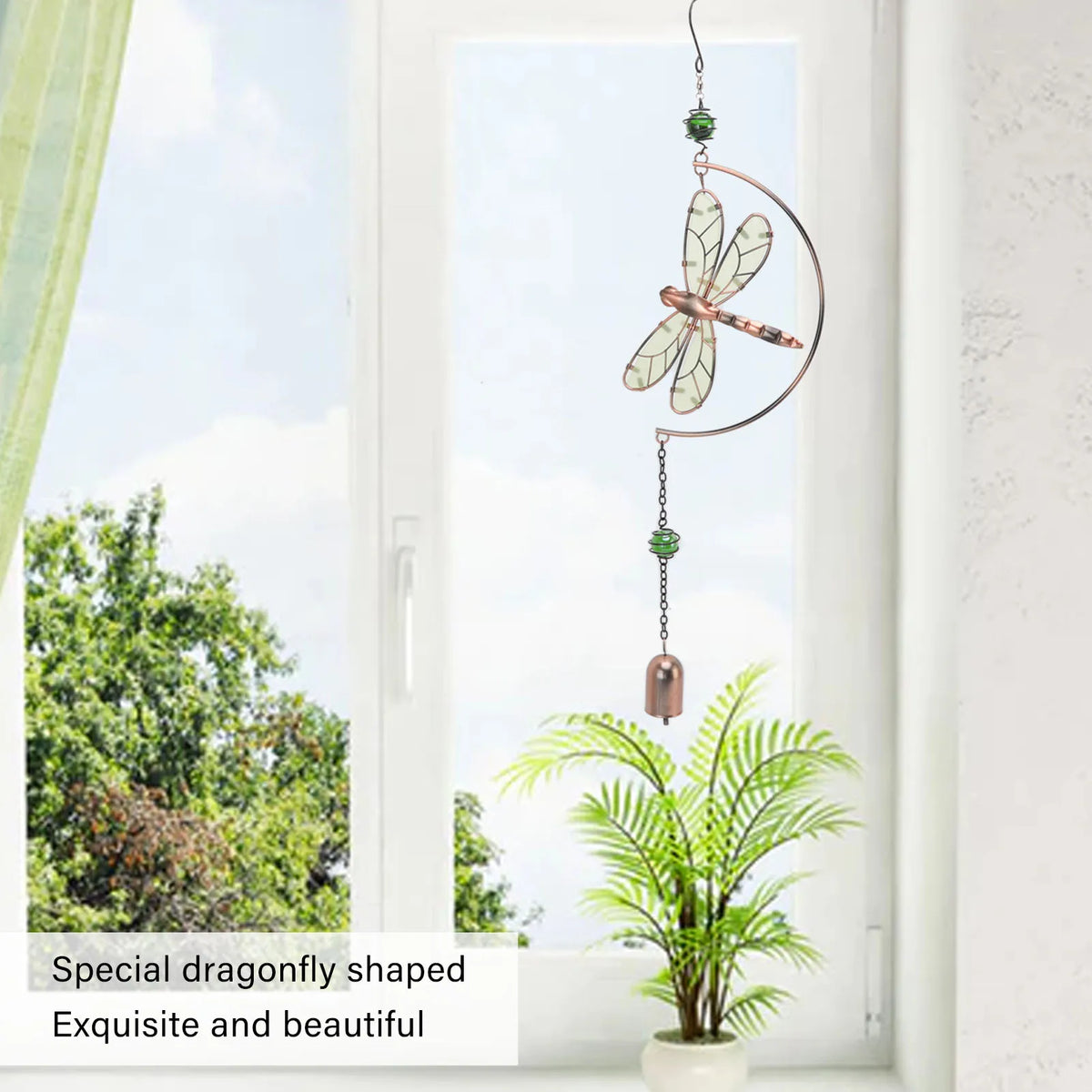 Wind Chimes Dragonfly Wind Chimes Dragonfly Wind Chimes Waterproof Beautiful Melody Iron Hanging Ornaments for Home Decoration HIP