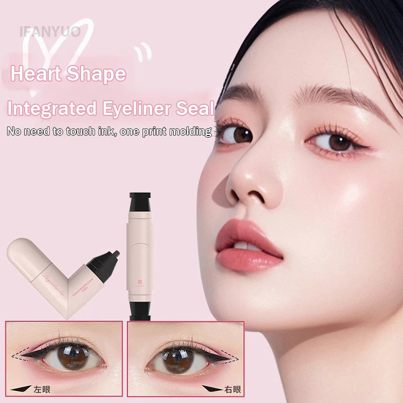 Black Brown Integrated Eyeliner Stamp Precise Outline Signet Eye Liner Extension Stamps Liquid Eyeliner Pen Waterproof Lasting HIP
