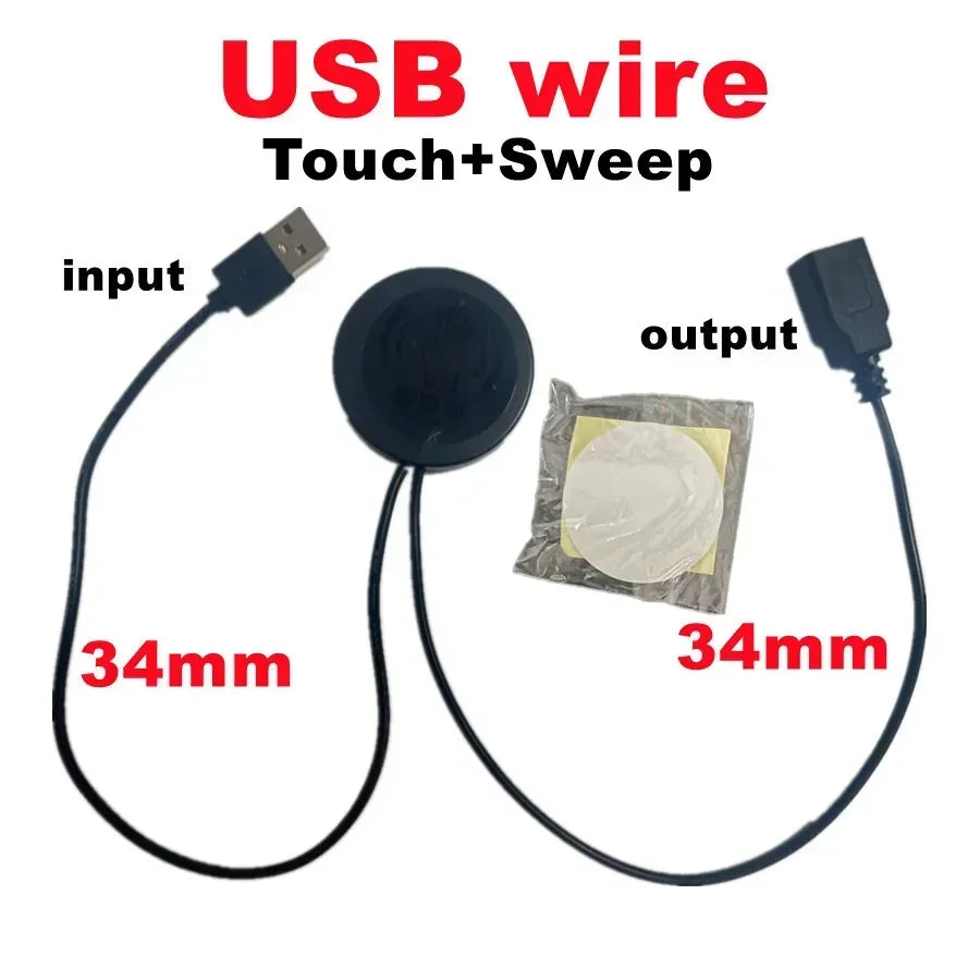 Penetrable Touch Dimmer Switch 12V 24V LED – Up to 25mm Wood Touch Dimmer Switch HIP USB Wire-A DC12V-24V