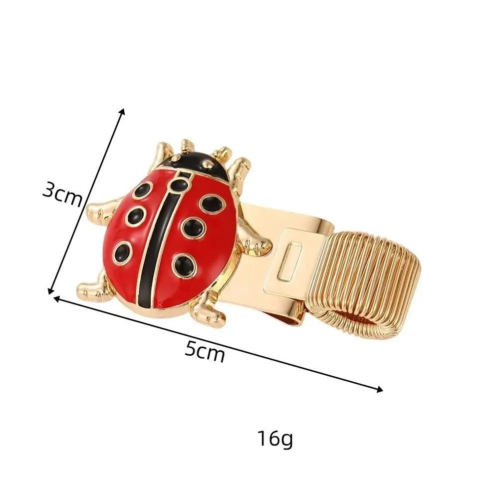 Metal Ladybug Pen Clip Bookmark – Enamel Spring Clip Pen Clip Bookmark HIP
