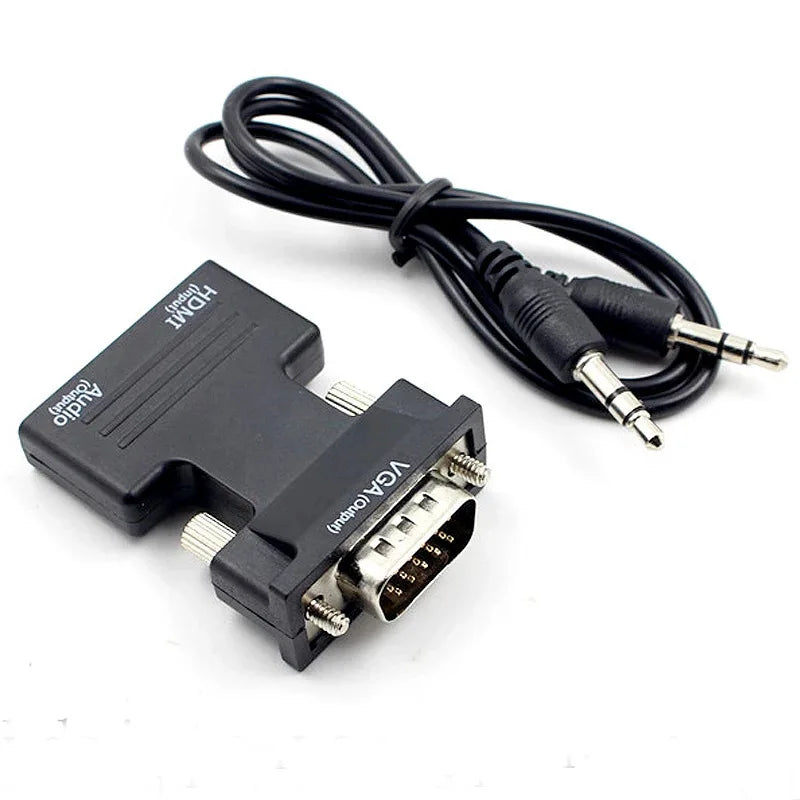 HDMI Female to VGA Male Adapter Cable with Audio Video Adapter Cable HIP