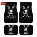 4-Piece Gothic Rabbit Car Floor Mat Set – Front & Rear Car Floor Mat Set HIP black