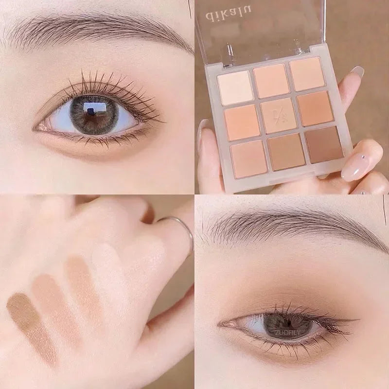 Knitted Pattern Eyeshadow Palette Glitter Matte Pink Pearlescent Shimmer Shinny Pigment Diamond Eyeshadow Korean Cosmetic Makeup HIP 07