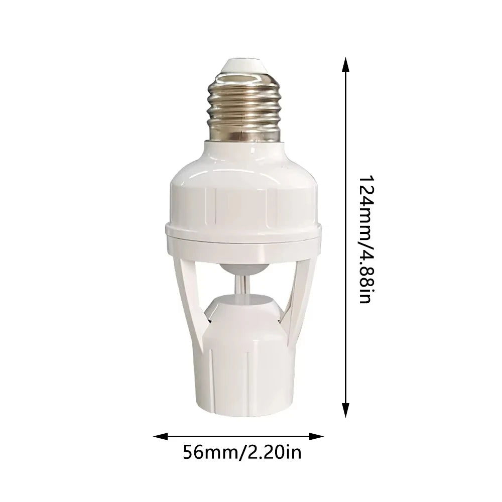 E27 PIR Motion Sensor Bulb Adapter – Auto LED Switch 110V/220V Motion Sensor Adapter HIP
