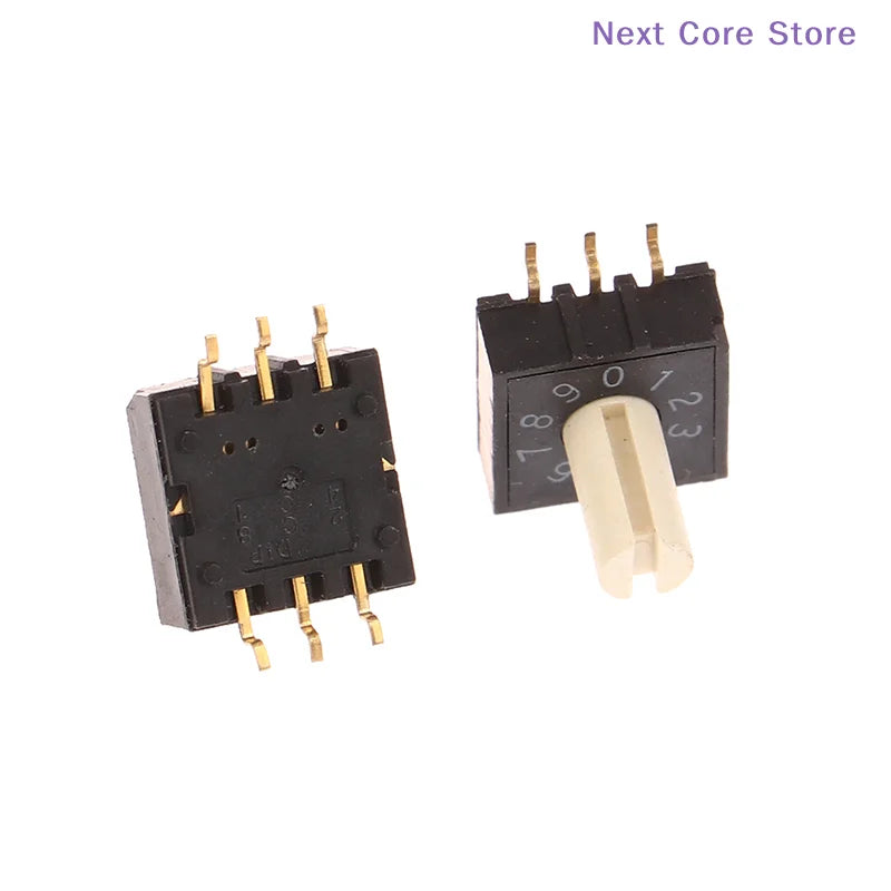2-Pack RM3HAF-10 Rotary Dial Coding Switch 0–9 with Handle Rotary Coding Switch HIP