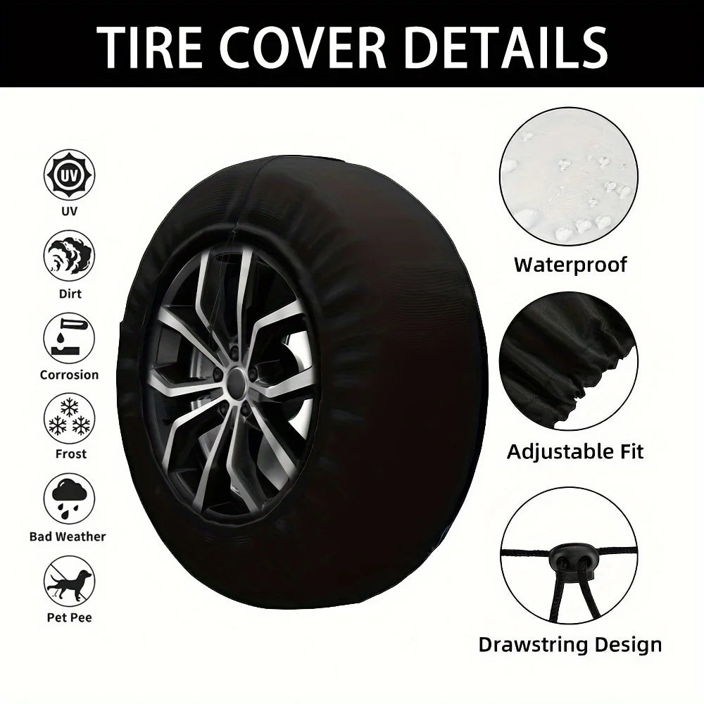 Purple Rose Paw Print RV Tire Cover – Weather-Resistant RV Tire Cover HIP