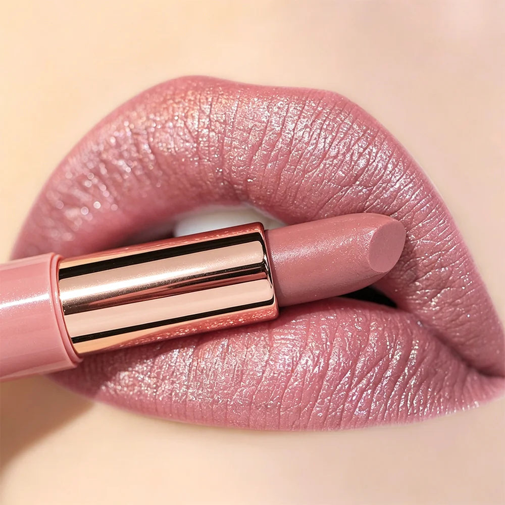 JUJU Dream Shimmer Glitter Lipstick – Metallic Matte & Waterproof Shimmer Glitter Lipstick HIP