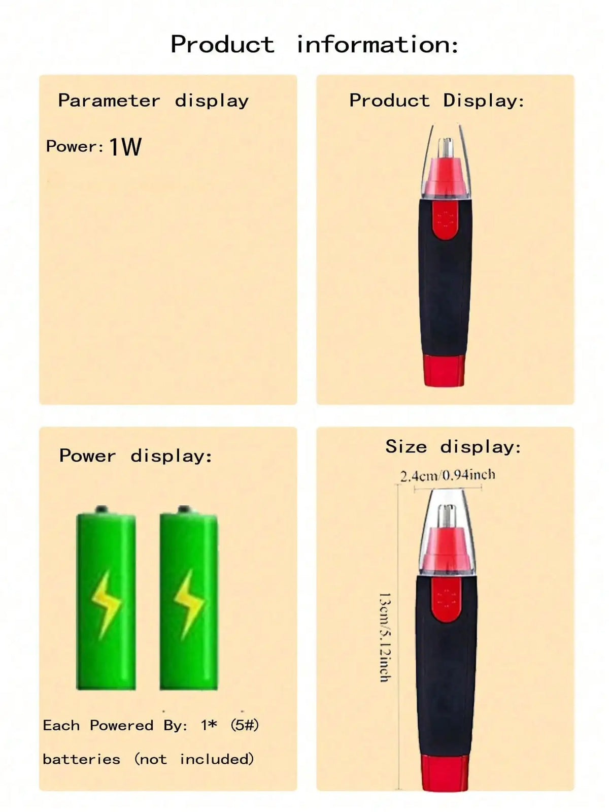 Painless Nose & Ear Hair Trimmer for Men & Women | HIP Nose & Ear Trimmer HIP