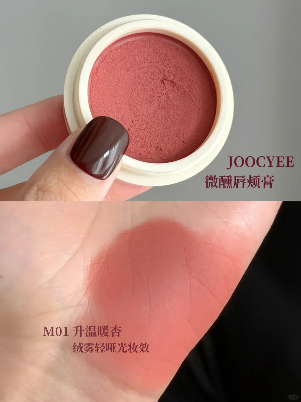 JOOCYEE Lip & Cheek Balm Cream – Glossy & Matte Blush Lip & Cheek Cream HIP