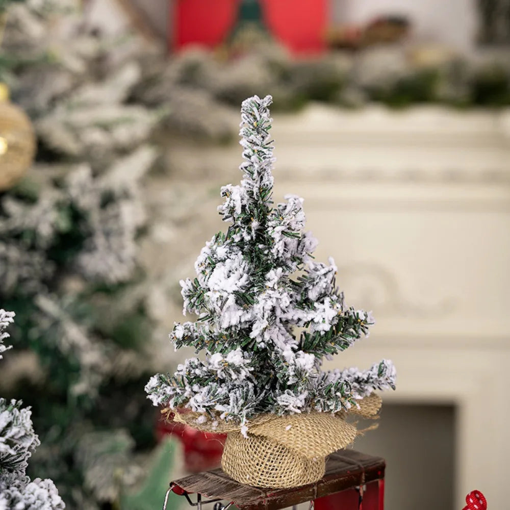 Flocked Mini Christmas Tree – Lifelike Artificial Pine Décor Artificial Christmas Tree HIP