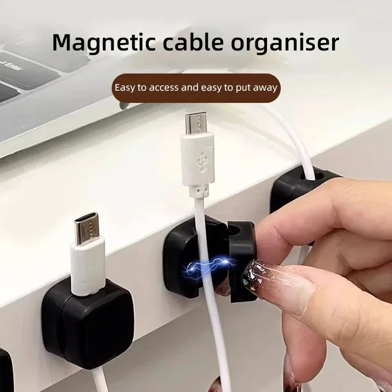 Magnetic Cable Organizer Clips – Desk Wire Cord Holder 3/6 PCS Cable Management Clips HIP