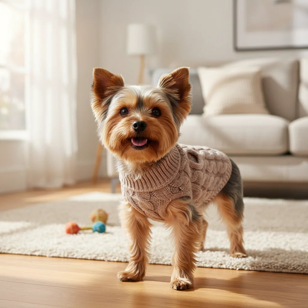 Puppy Dog Sweaters for Small Medium Dogs Cats Clothes Winter Warm Pet Turtleneck Chihuahua Vest Soft Yorkie Coat Teddy Jacket HIP