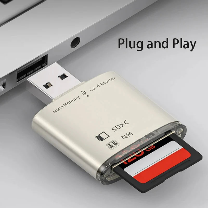 USB 3.0 SD & NM Nano Memory Card Reader – 8GB–128GB USB Card Reader HIP
