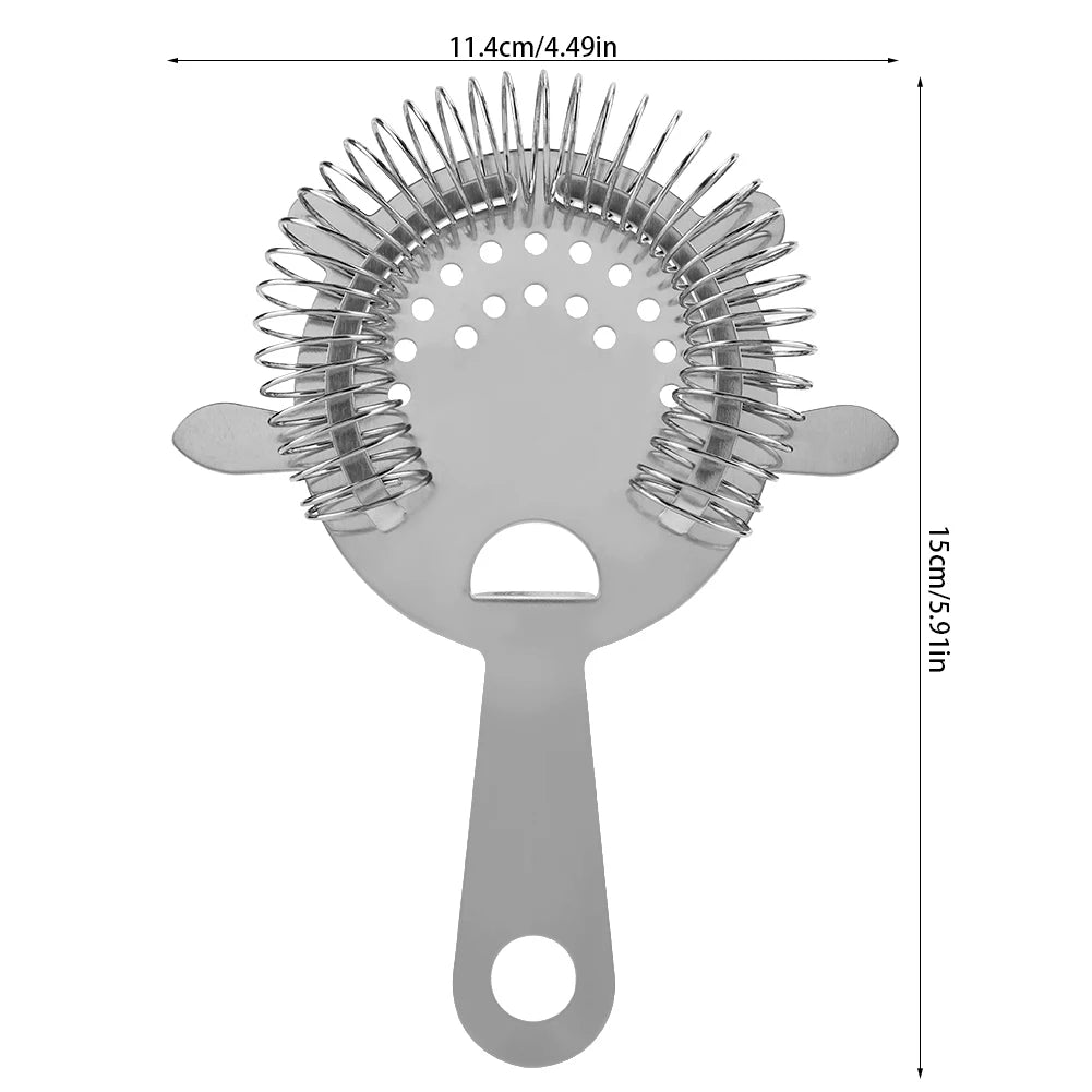 Cocktail Filter Drinks Strainer Stainless Steel Cocktail Drinks Drainer Filter Beverage Filtering Tool for Bar Restaurant Home HIP
