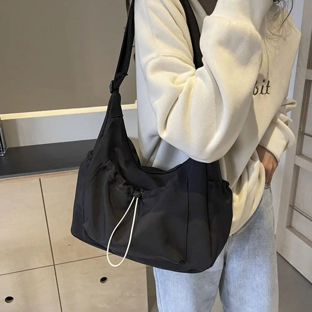 Korean Nylon Shoulder Bag – Lightweight Large Capacity Crossbody Nylon Shoulder Bag HIP