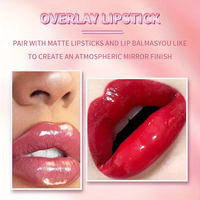 USHAS Hydrating Lip Gloss Plumper – High Shine Lip Oil Lip Gloss Plumper HIP