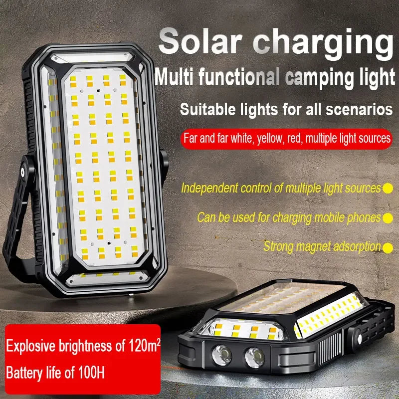 ESMARTER Solar Work Light 1200LM 10000mAh Camping Lantern Solar Work Light HIP