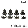 Pure Copper Speaker Stand Spike Feet 4-Set – Black & Silver Speaker Stand Spikes HIP Black
