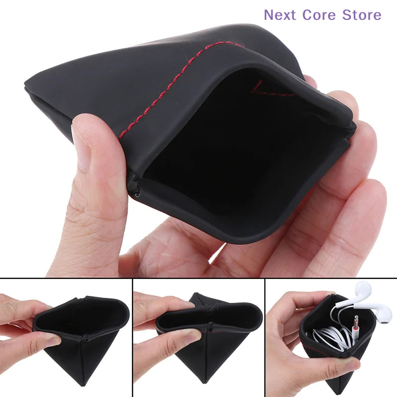 Portable PU Leather Earphone Case – Waterproof Carrying Pouch Earphone Carrying Case HIP