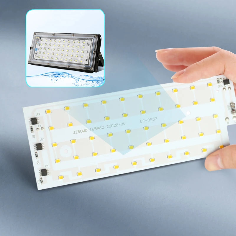 4-Pack 50W SMD2835 LED Flood Light Chip AC 220V DIY LED Floodlight Chip HIP