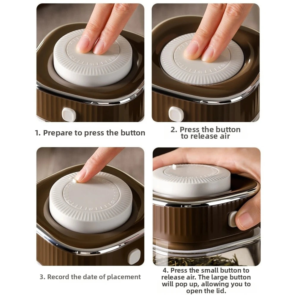 Glass Coffee Bean Storage Jar – Airtight & Date Record Glass Storage Jar HIP