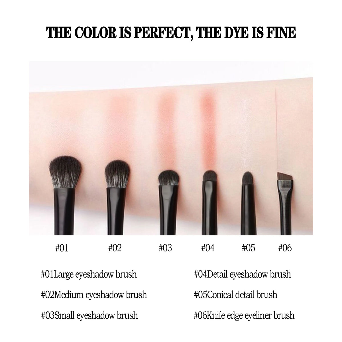 6-Piece Eye Makeup Brush Set – Soft Wool Fiber Blending Kit Eye Makeup Brush Set HIP