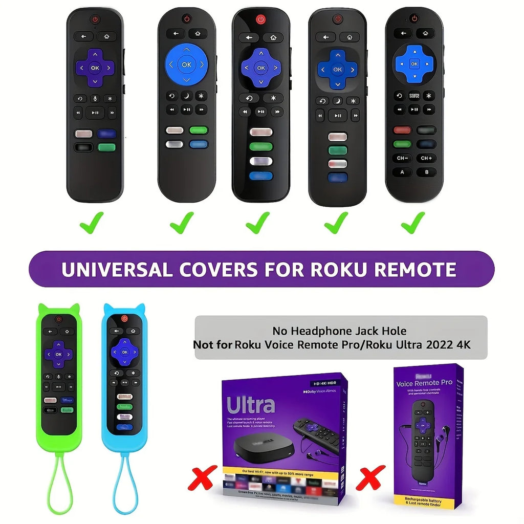 Glow in the Dark Cat Ears Silicone Remote Cover – TCL Roku Remote Control Cover HIP