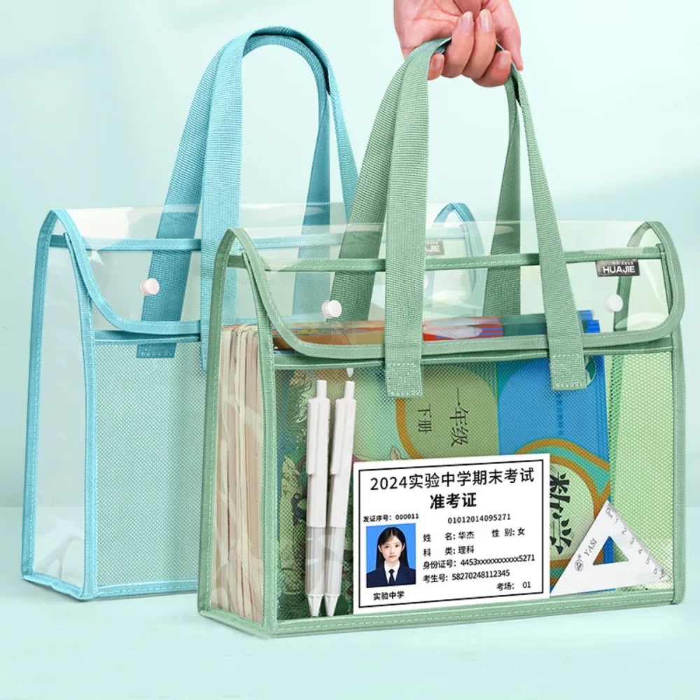 PVC Transparent Document Bag – Portable File Organizer Document File Bag HIP