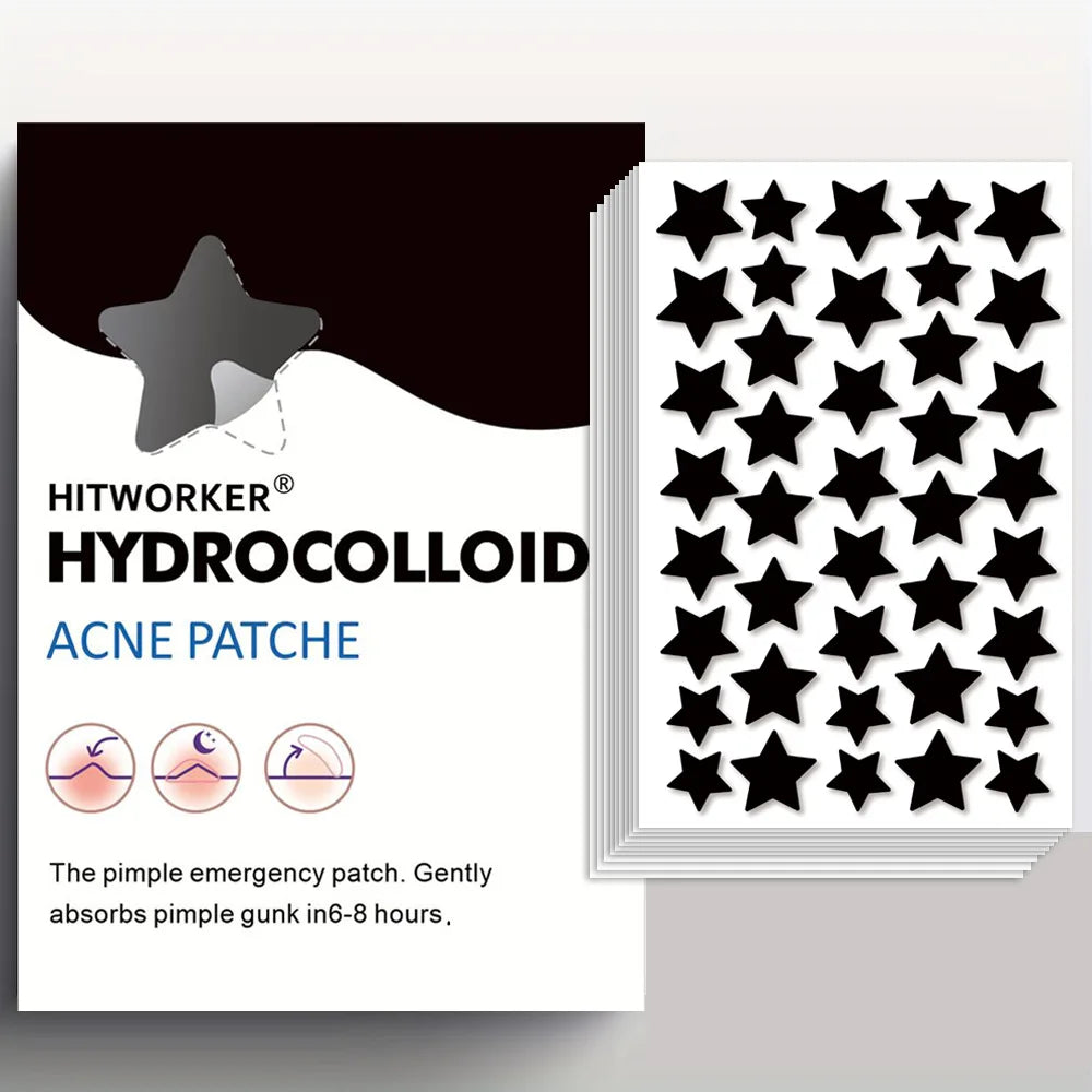 Black Star Shaped Hydrocolloid Acne Patch 200/400 Pieces/Box Acne Patch, Alcohol Free, Gentle And Non Irritating Absorption HIP