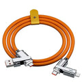2-in-1 USB-C & Lightning Cable – 66W PD Fast Charging USB Charging Cable HIP Orange 1m