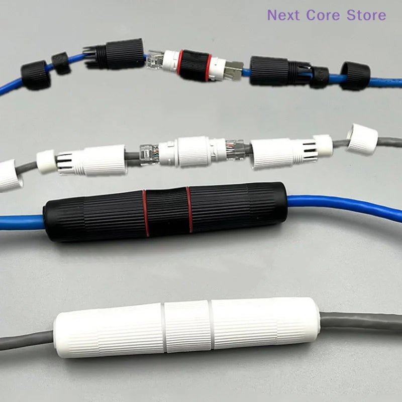 Waterproof RJ45 Ethernet Network Cable Extender Connector Network Cable Connector HIP