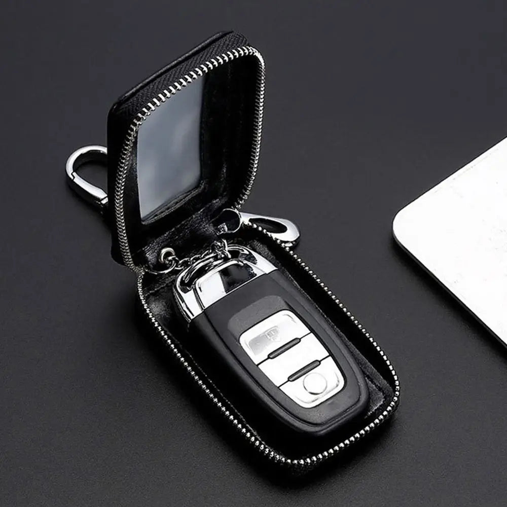 PU Leather Key Bag Zipper Coin Purse & Hook Keychain Holder Key Bag Coin Purse HIP
