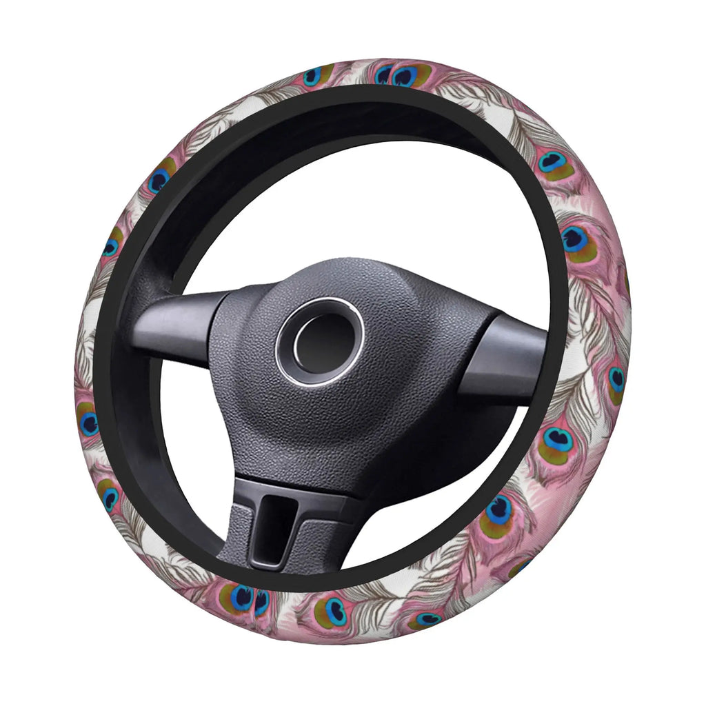 Bohemian Peacock Steering Wheel Cover – Universal 14.5–15" Steering Wheel Cover HIP