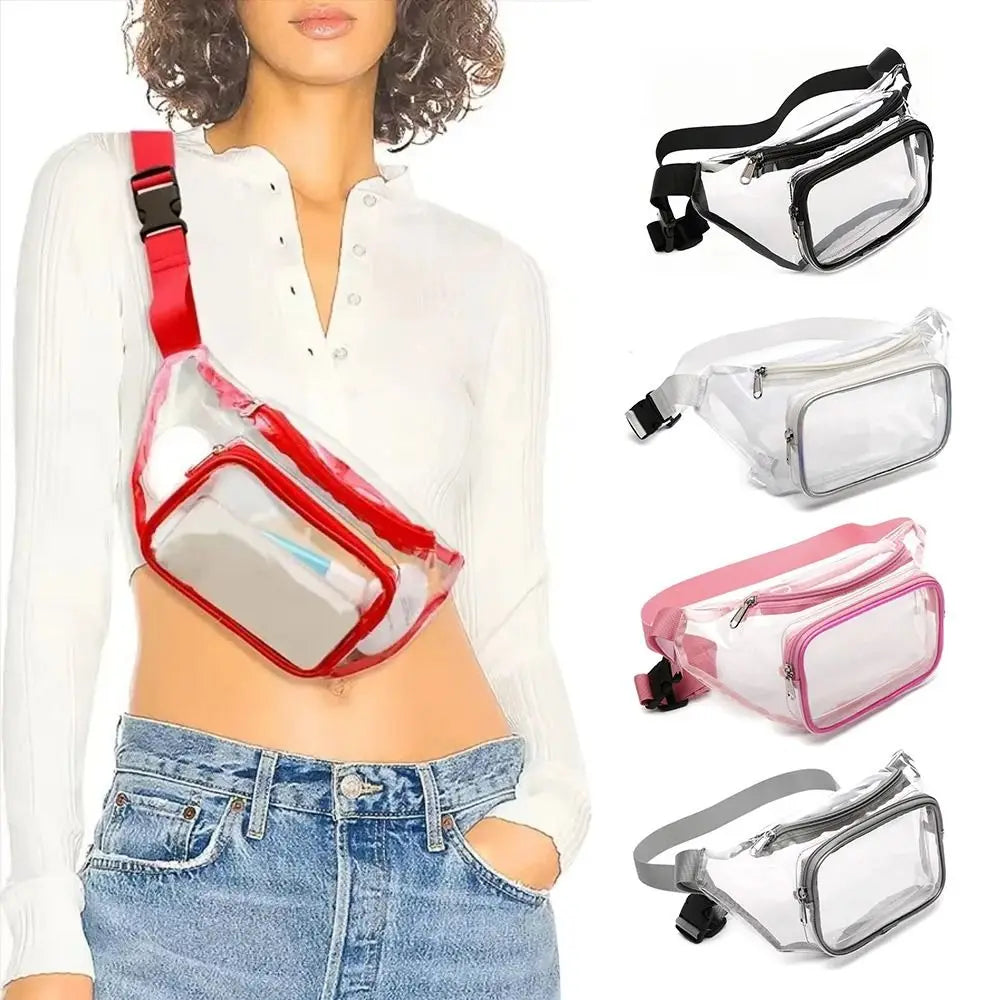 Clear Fanny Pack – Waterproof PVC Stadium Approved Sports Bag Clear Fanny Pack HIP