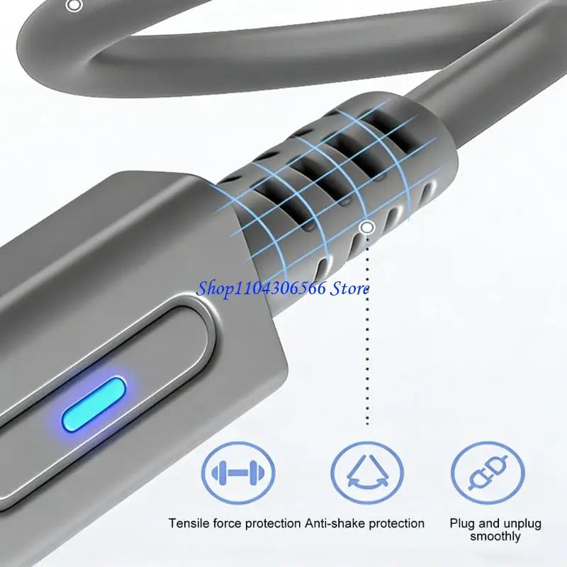 12cm Type-C to WiiU Power Cable with Blue LED | Compact Gaming Power Cable HIP