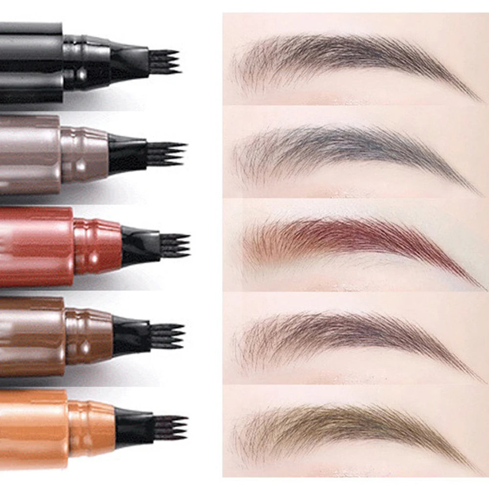 4-Tip Waterproof Eyebrow Pencil – Long-Lasting & Smudge-Free Eyebrow Pencil HIP