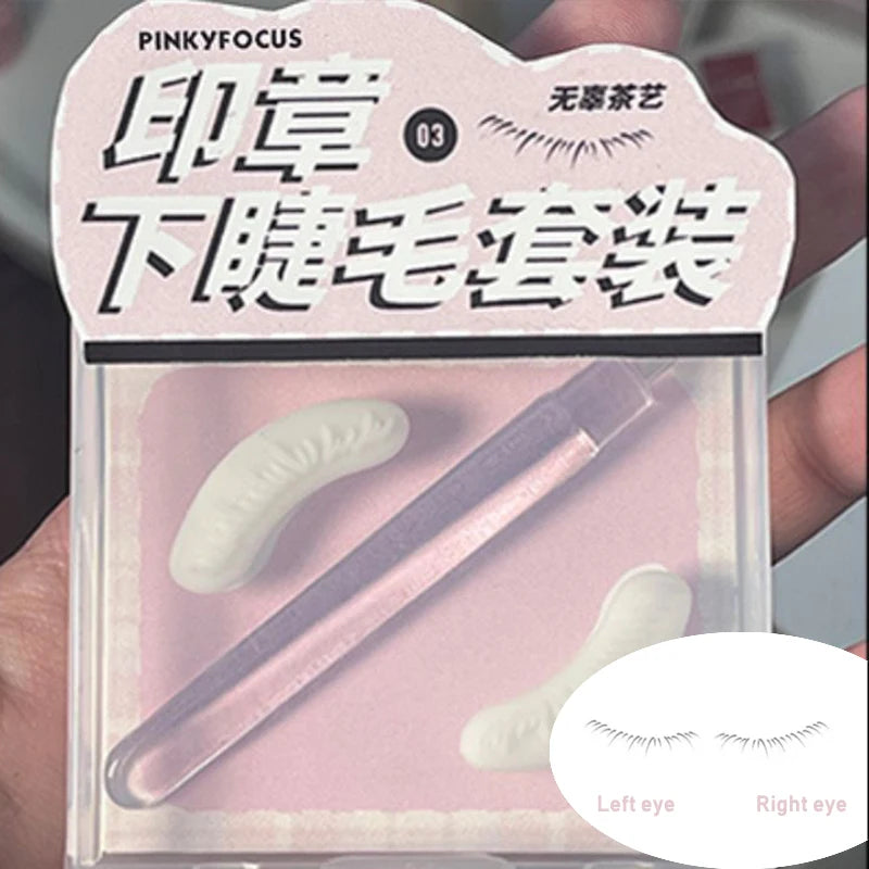 Lower Eyelash Stamp European Cat Eye Make Up Natural False Lash Line Stamping Aid Tools One Stamp Molding Silicone Eyeliner Seal HIP 03-1 Pair