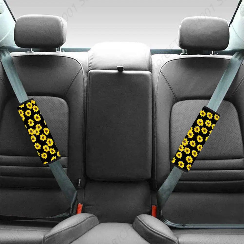 Sloth & Leopard Neoprene Seat Belt Shoulder Pads – 2 Pack Seat Belt Pad Cover HIP