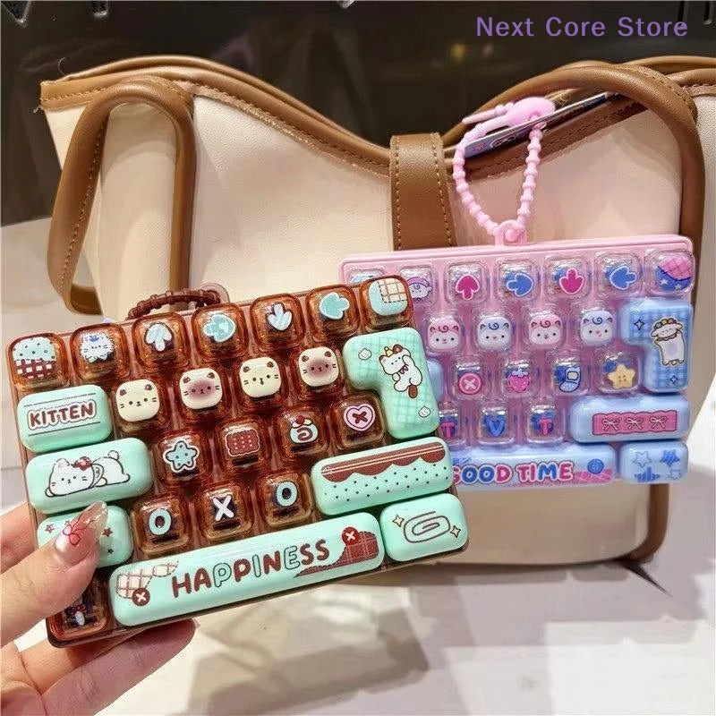 Mini Keyboard Fidget Toy – Cute Animal Keycaps | Bag Charm Fidget Toy HIP