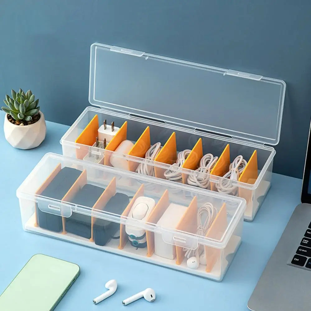 Clear Trading Card Storage Box with Adjustable Dividers Card Storage Box HIP